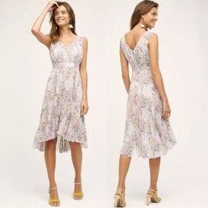 Anthropologie Plenty by Tracy Reese Evanthe Pleated Floral Midi Dress Sz.6 NWT